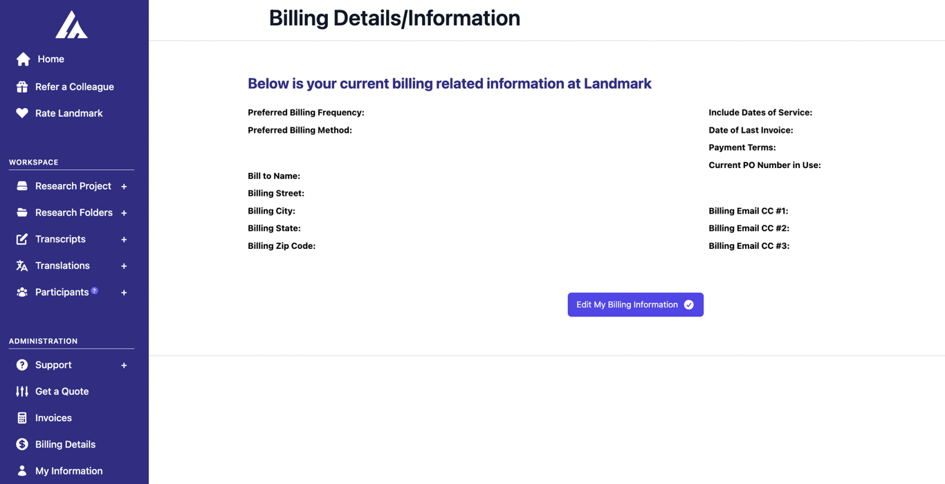 Save billing information